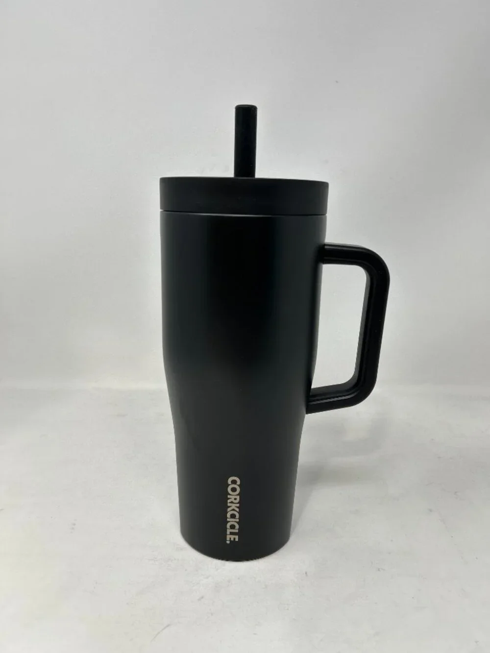 Corkcicle Matte Black Travel Tumbler with Handle & Straw - Cruiser 22 Ounce